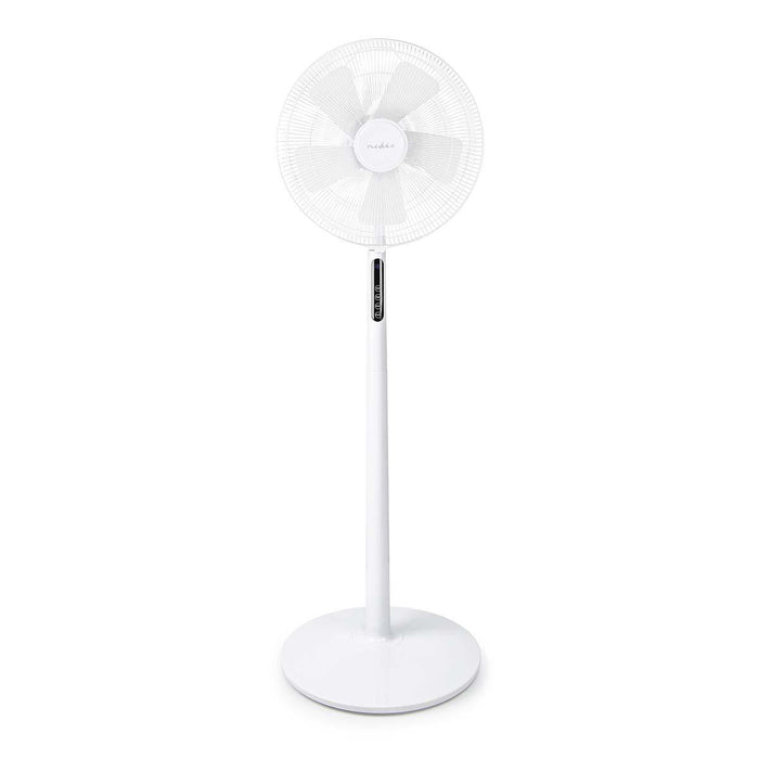 Nedis Stand Fan - Diameter: 400 mm, 3-Speed, Oscillation, Remote control - White