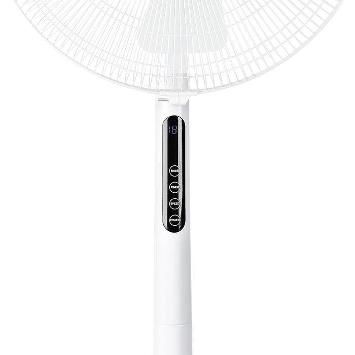 Nedis Stand Fan - Diameter: 400 mm, 3-Speed, Oscillation, Remote control - White