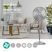 Nedis Stand Fan - Diameter: 400 mm, 3-Speed, Oscillation, No - Chrome