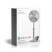 Nedis Stand Fan - Diameter: 400 mm, 3-Speed, Oscillation, No - Chrome