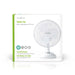 Nedis Table Fan - Mains Powered, Diameter: 230 mm, 22 W, 2-Speed - White