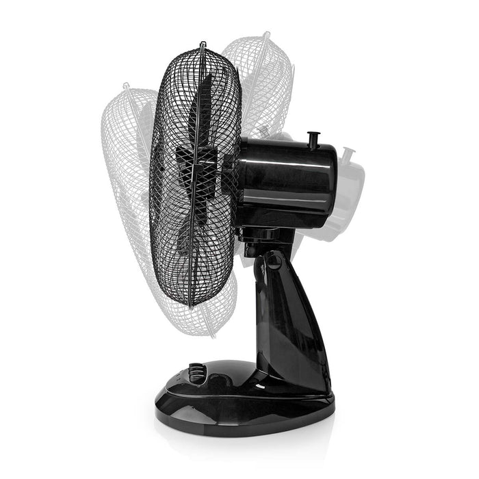 Nedis Table Fan - Mains Powered, Diameter: 300 mm, 35 W, 3-Speed - Black