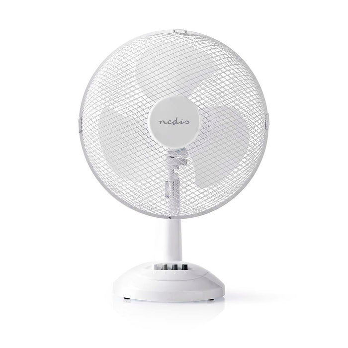 Nedis Table Fan - Mains Powered, Diameter: 300 mm, 35 W, 3-Speed - White