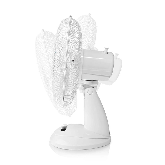 Nedis Table Fan - Mains Powered, Diameter: 300 mm, 35 W, 3-Speed - White