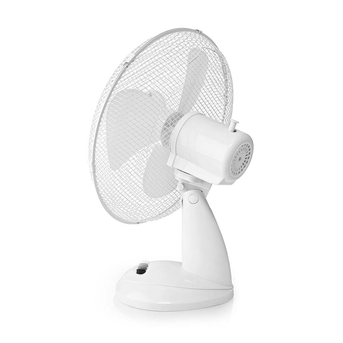 Nedis Table Fan - Mains Powered, Diameter: 400 mm, 45 W, 3-Speed - White