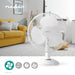 Nedis Table Fan - Mains Powered, Diameter: 400 mm, 45 W, 3-Speed - White