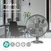 Nedis Table Fan - Mains Powered, Diameter: 300 mm, 35 W, 3-Speed - Chrome