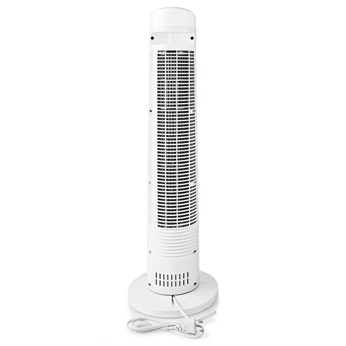 Nedis Tower Fan - 3-Speed, Oscillation, 50 W, 50 W - White