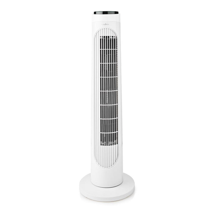 Nedis Tower Fan - 3-Speed, Oscillation, 50 W, Remote control - Black / White