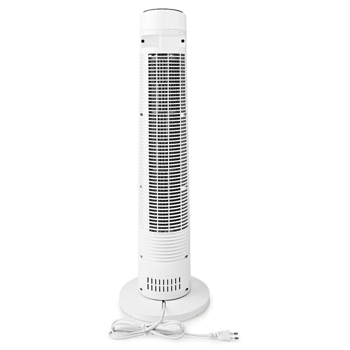 Nedis Tower Fan - 3-Speed, Oscillation, 50 W, Remote control - Black / White