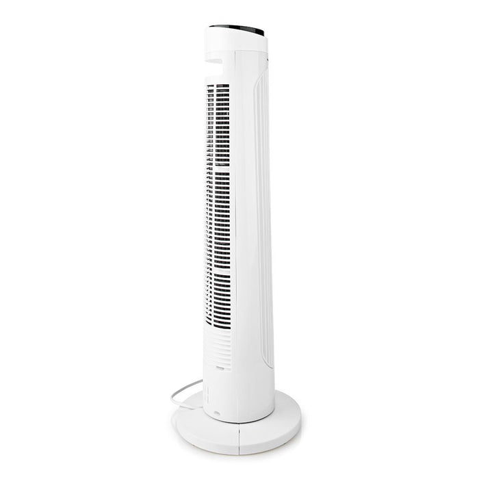 Nedis Tower Fan - 3-Speed, Oscillation, 50 W, Remote control - Black / White