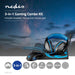 Nedis Gaming Combo Kit - 3-in-1 - Headset, Mouse and Mouse Pad - Black / Blue, 