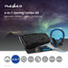 Nedis Gaming Combo Kit - 4-in-1, Keyboard, Headset, Mouse and Mouse Pad, Black / Blue, QWERTY - IT Layout