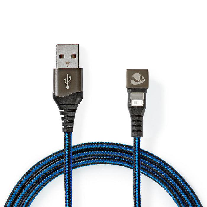 Nedis USB Cable - USB 2.0, Apple Lightning 8-Pin, USB-A Male, Black / Blue - Cover Window Box