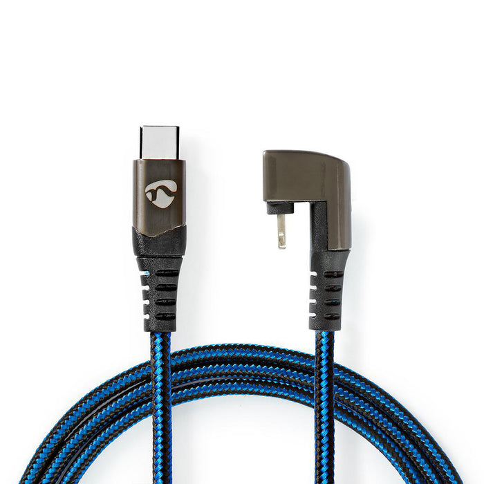 Nedis USB Cable - USB 2.0, Apple Lightning 8-Pin, USB-C Male, Black / Blue - Cover Window Box