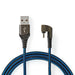 Nedis USB Cable - USB 2.0, USB-A Male, USB-C Male, Black / Blue - Cover Window Box