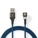 Nedis USB Cable - USB 2.0, USB-A Male, USB-C Male, Black / Blue - Cover Window Box