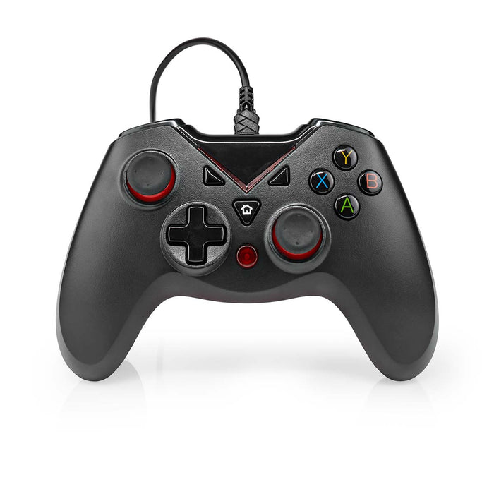 Nedis Gamepad - USB Type-A, USB Powered, PC, Cable length: 1.60 m - Black