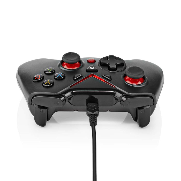 Nedis Gamepad - USB Type-A, USB Powered, PC, Cable length: 1.60 m - Black