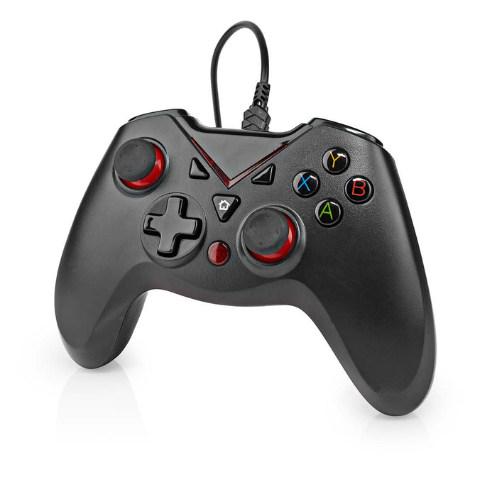 Nedis Gamepad - USB Type-A, USB Powered, PC, Cable length: 1.60 m - Black