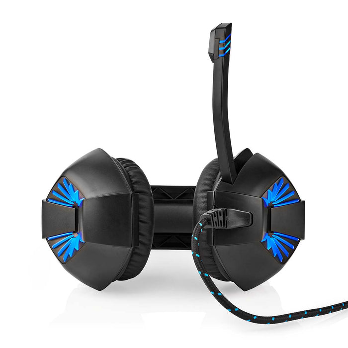 Nedis Gaming Headset - Over-Ear, Stereo, USB Type-A / 2x 3.5 mm, 2.20 m - LED