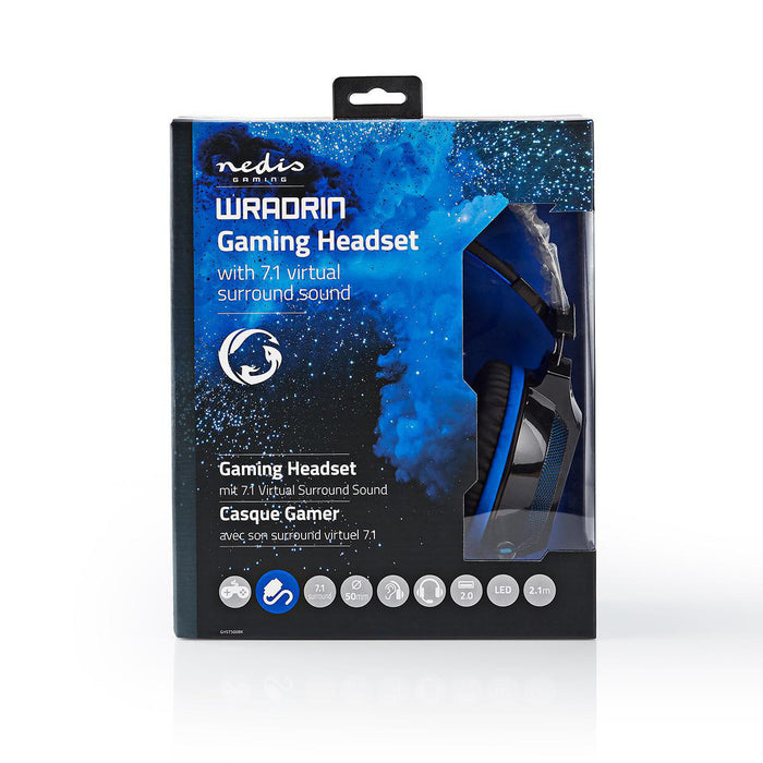 Nedis Gaming Headset - Over-Ear, Surround, USB Type-A, 2.10 m - Normal Lighting