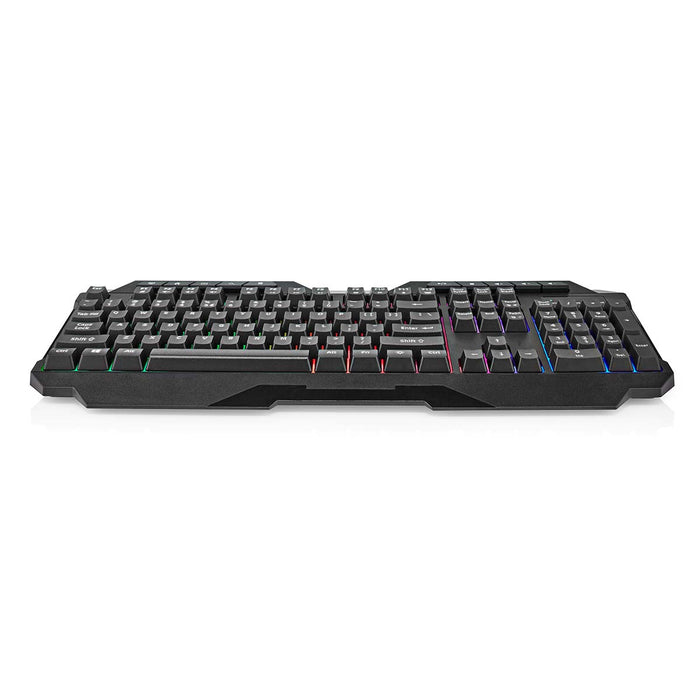 Nedis Wired Gaming Keyboard - USB Type-A, Membrane Keys, LED, Power cable length: 1.30 m - Multimedia