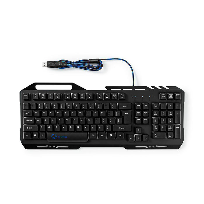 Nedis Wired Gaming Keyboard - USB 2.0, Membrane Keys, LED, Power cable length: 1.50 m - Gaming