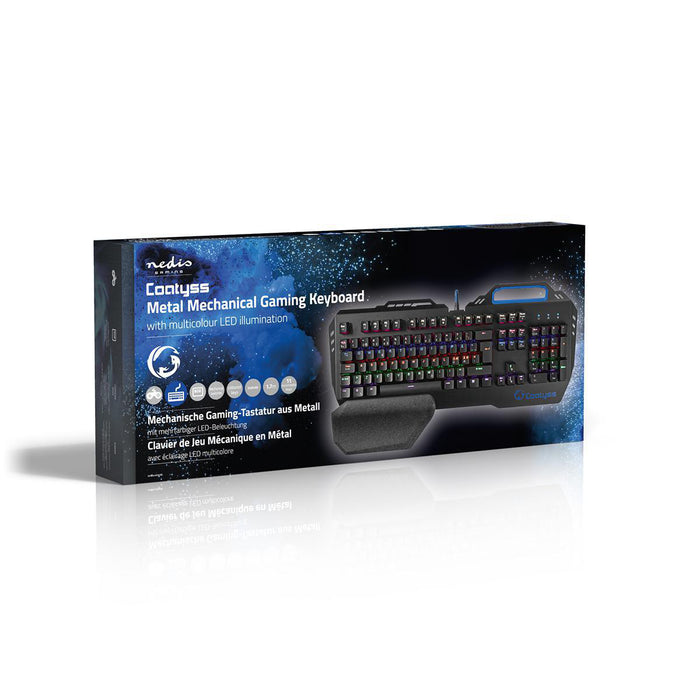 Nedis Wired Gaming Keyboard - USB, Mechanical Keys, RGB, Power cable length: 1.70 m - Gaming