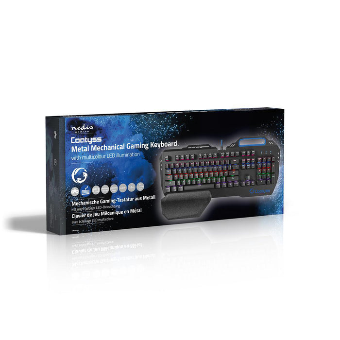 Nedis Wired Gaming Keyboard - USB, Mechanical Keys, RGB, Power cable length: 1.70 m - Gaming