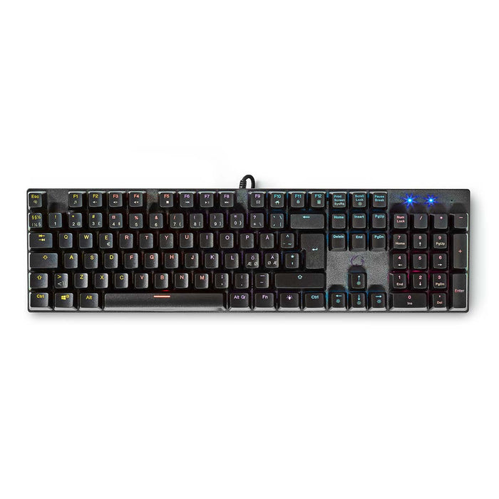 Nedis Wired Gaming Keyboard - USB Type-A, Mechanical Keys, LED, Power cable length: 1.50 m - Gaming