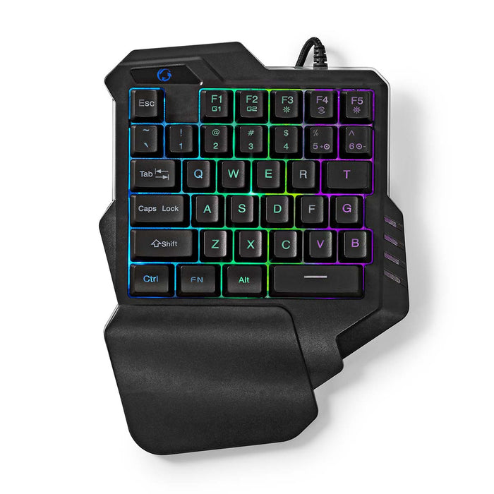 Nedis Wired Gaming Keyboard - USB Type-A, Membrane Keys, RGB, Power cable length: 1.60 m - Gaming