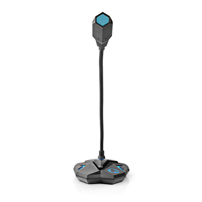 Nedis Gaming Microphone - Used for: Desktop / Notebook, USB, Connection output: 1x 3.5 mm Audio Out, On/Off switch - Headphone output