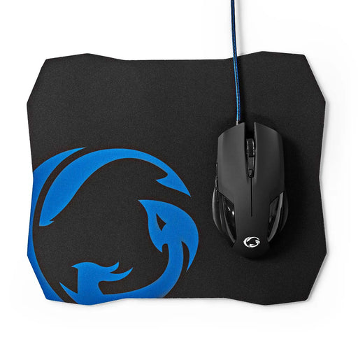 Nedis Gaming Mouse & Mouse Pad Set - Wired, 1200 / 2400 / 4800 / 7200 dpi, Adjustable DPI, 1.50 m - Without Lighting