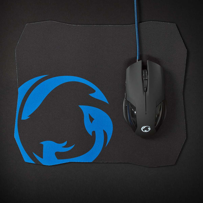 Nedis Gaming Mouse & Mouse Pad Set - Wired, 1200 / 2400 / 4800 / 7200 dpi, Adjustable DPI, 1.50 m - Without Lighting