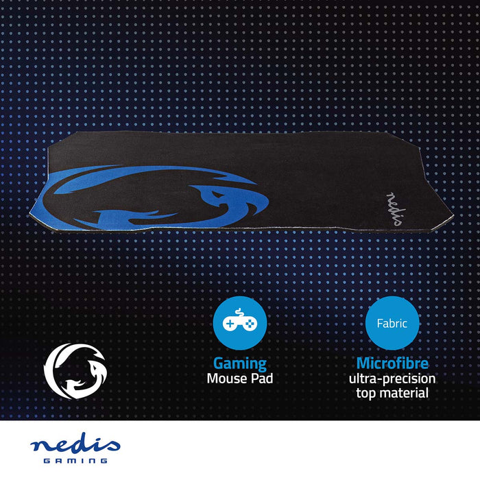 Nedis Gaming Mouse Pad - Microfiber / Rubber - Black, 