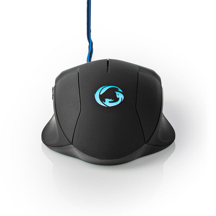 Nedis Gaming Mouse - Wired, 800 / 1200 / 1600 dpi, Adjustable DPI, 1.50 m - LED