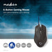 Nedis Gaming Mouse - Wired, 800 / 1200 / 1600 dpi, Adjustable DPI, 1.50 m - LED