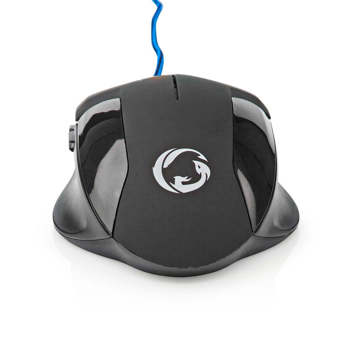 Nedis Gaming Mouse - Wired, 1200 / 2400 / 4800 / 7200 dpi, Adjustable DPI, 1.50 m - Without Lighting