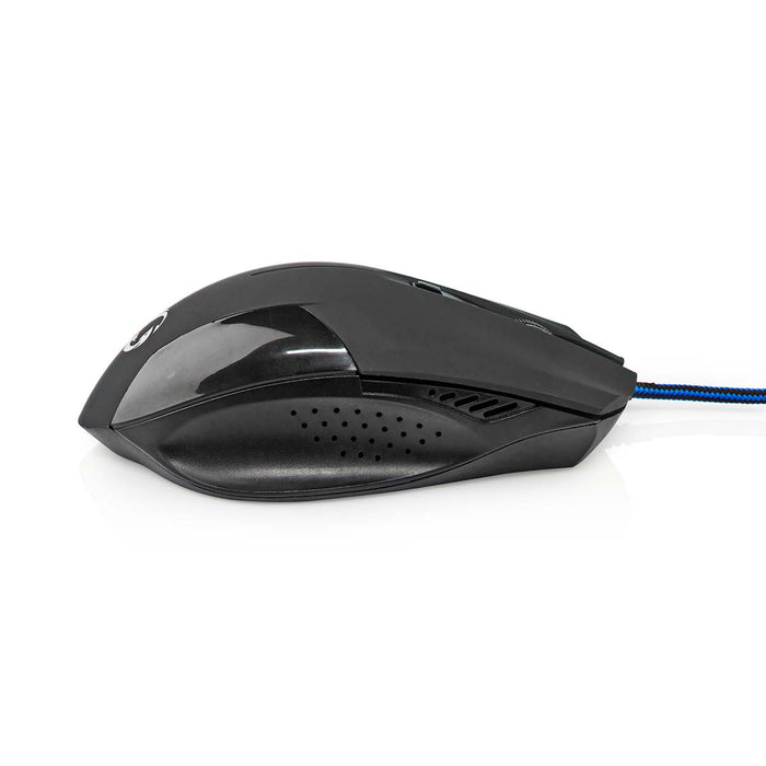 Nedis Gaming Mouse - Wired, 1200 / 2400 / 4800 / 7200 dpi, Adjustable DPI, 1.50 m - Without Lighting