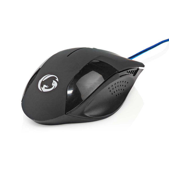 Nedis Gaming Mouse - Wired, 1200 / 2400 / 4800 / 7200 dpi, Adjustable DPI, 1.50 m - Without Lighting