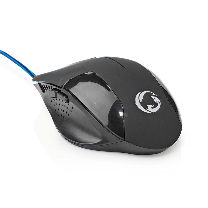 Nedis Gaming Mouse - Wired, 1200 / 2400 / 4800 / 7200 dpi, Adjustable DPI, 1.50 m - Without Lighting