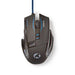 Nedis Gaming Mouse - Wired, 800 / 1600 / 2400 / 4000 dpi, Adjustable DPI, 1.50 m - LED