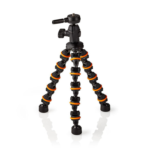 Nedis Gorilla Tripod - Maximum load capacity: 1.0 kg, 26.0 cm, 6 Segments, ABS / Plastic - Black / Orange