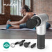 Nedis Sports Massage Gun - Battery Powered, Built-In Lithium-Ion, Rechargeable, 4 Interchangeable Attachments - Black / Grey