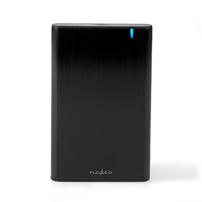 Nedis Hard Disk Enclosure - 2.5", USB 3.1 Gen1, USB Type-A / USB Type-C, Notebook / PC - Aluminium