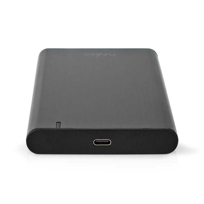 Nedis Hard Disk Enclosure - 2.5", USB 3.1 Gen1, USB Type-A / USB Type-C, Notebook / PC - Aluminium