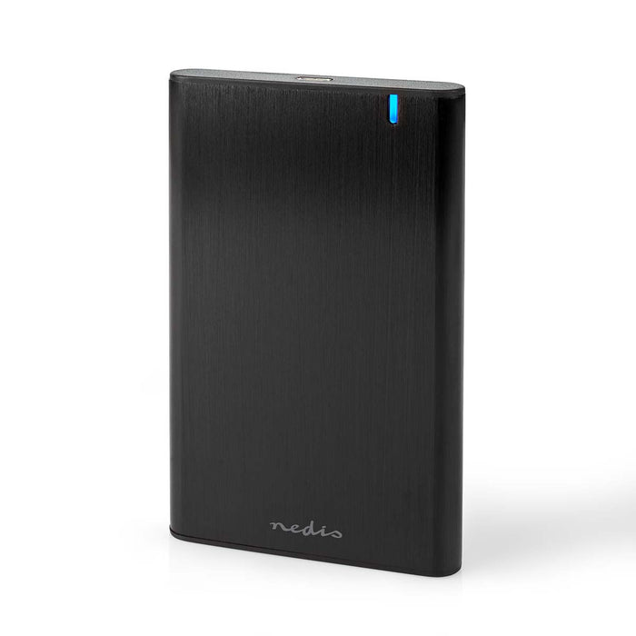 Nedis Hard Disk Enclosure - 2.5", USB 3.1 Gen1, USB Type-A / USB Type-C, Notebook / PC - Aluminium