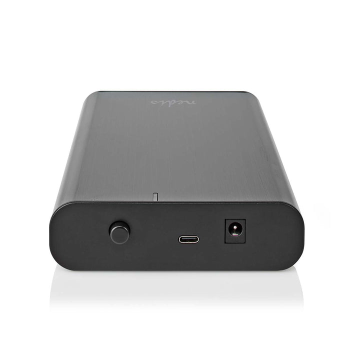 Nedis Hard Disk Enclosure - 3.5", USB 3.1 Gen1, USB Type-A / USB Type-C, Notebook / PC - Aluminium