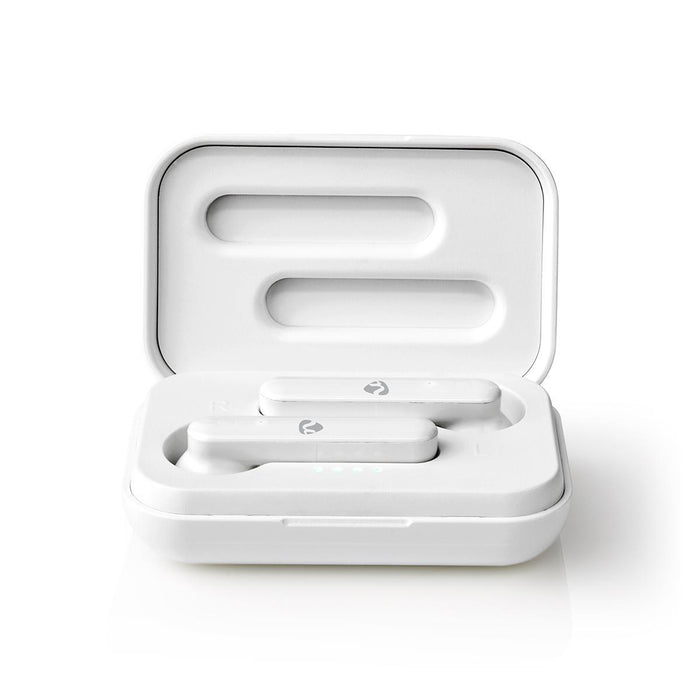 Nedis Fully Wireless Earphones - Bluetooth®, Battery play time: 2.5 hrs, Touch Control, Voice control support - White